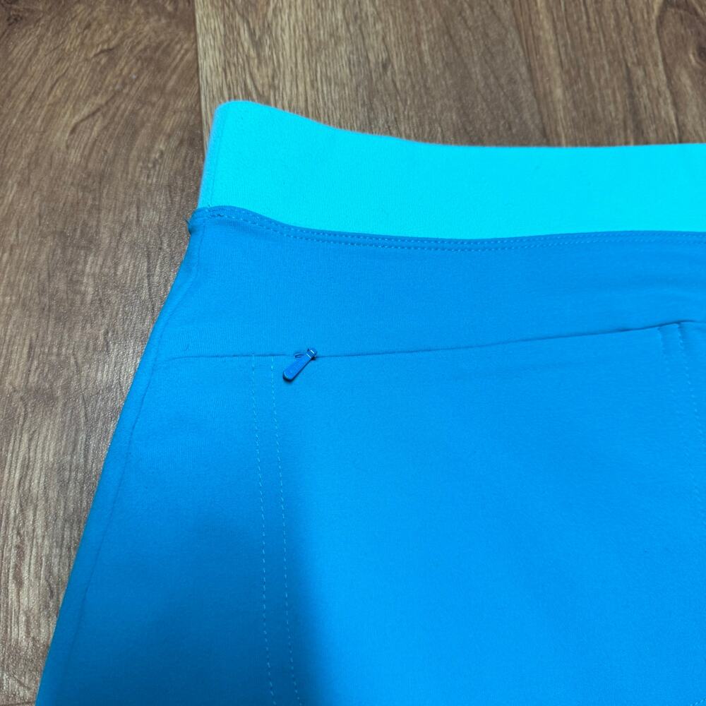 Lands Ends Womens Solid Blue Faux Wrap Skort Attached Shorts Skirt Size Medium - Picture 4 of 10